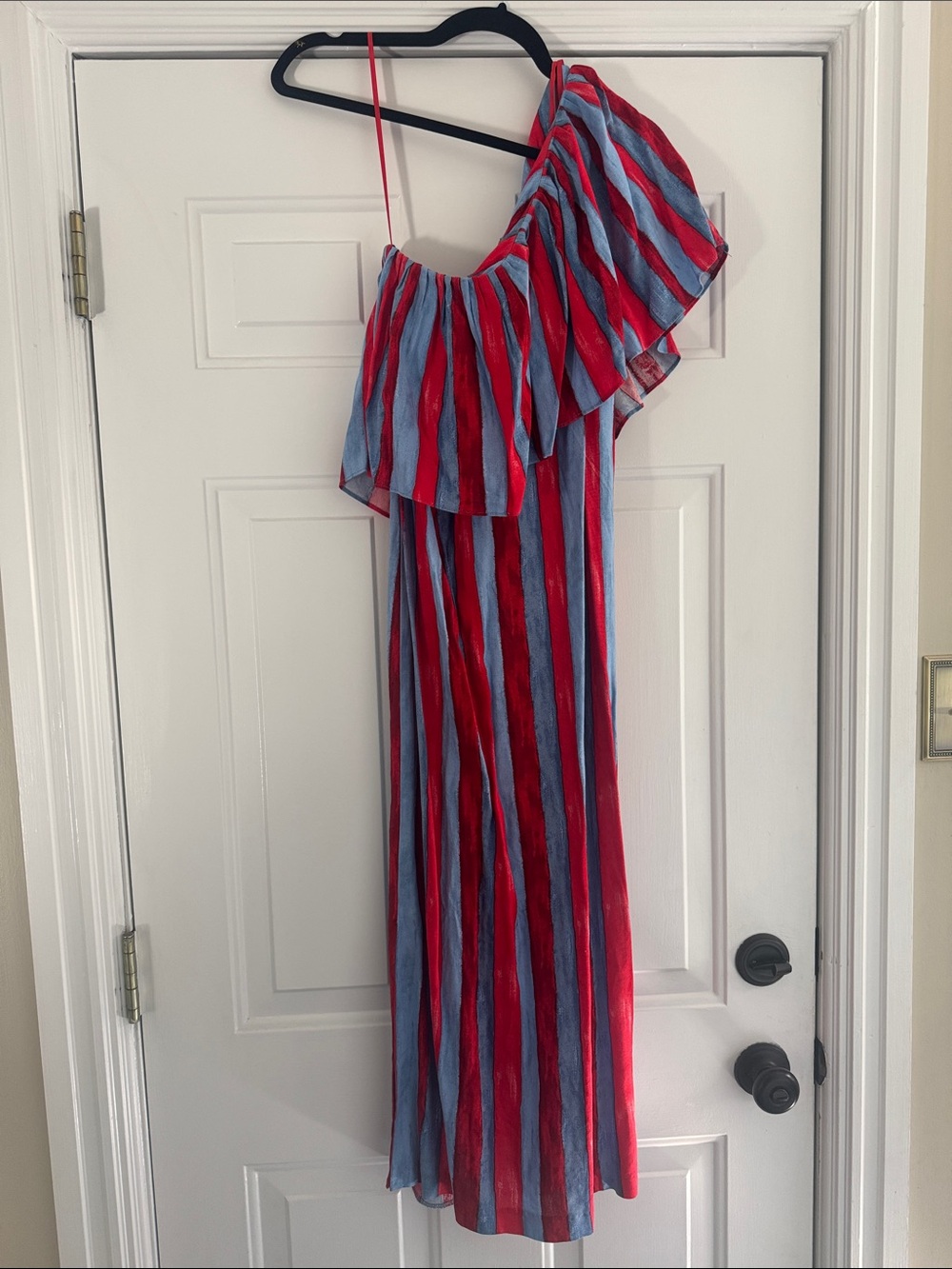 Tuckernuck Pomander Place One Shoulder Striped Dress Size Small